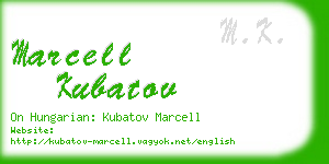 marcell kubatov business card